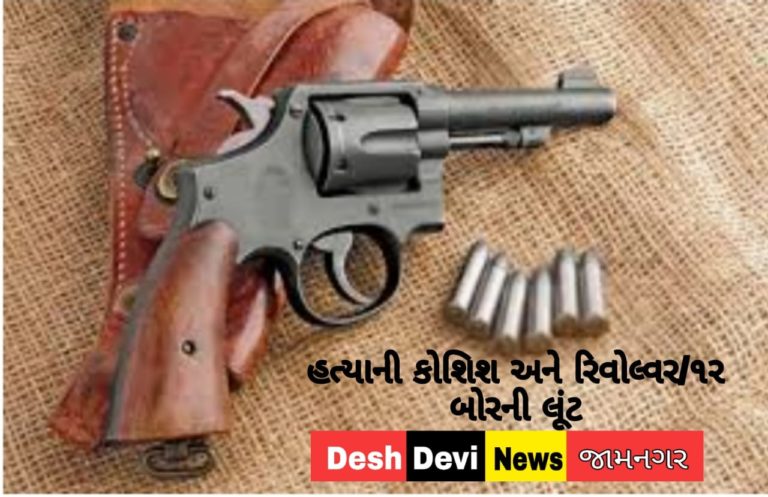 કલ્યાણપુરમાં મેર યુવાન ઉપર ઘાતક હુમલો કરી, ધાડ પડતા ત્રણ અજાણ્યા સહિત કુલ છ શખ્સો સામે હત્યાની કોશિશ અને રિવોલ્વર લૂંટની ફરિયાદ.