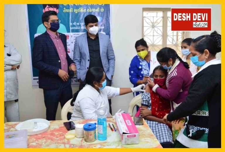 જામનગરમાં 15 થી 18 વર્ષના બાળકોને કોવિડ રસીકરણનો કલેકટર અને ડીડીઓના હસ્તે પ્રારંભ