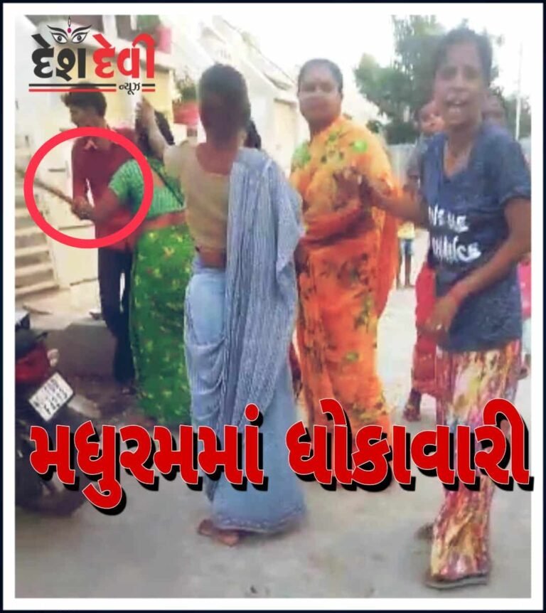 મધુરમ સોસાયટીમાં મહિલા ઉપર ”ધોકાવારી”: જુવો VIDEO