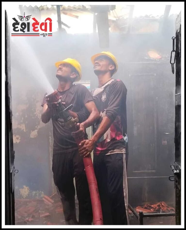 જામનગરના બેડેશ્વર વિસ્તારમાં ગોદામમાં ભિષણ આગ