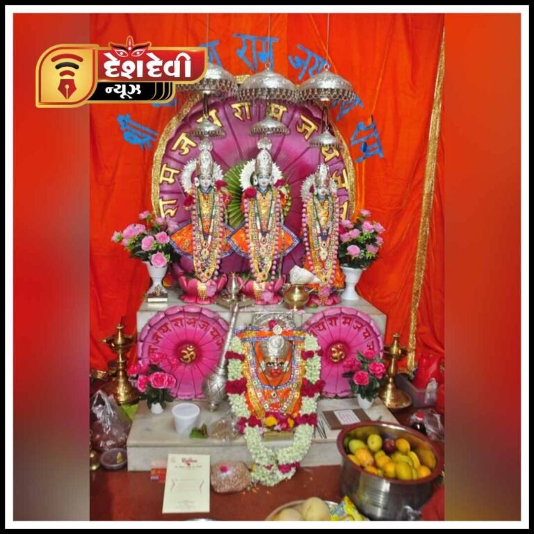 જામનગરમાં ભગવાન શ્રી રામચંદ્રજીના મંદિરમાં રામનવમી ના પર્વ પર મહા આરતી કરાઈ