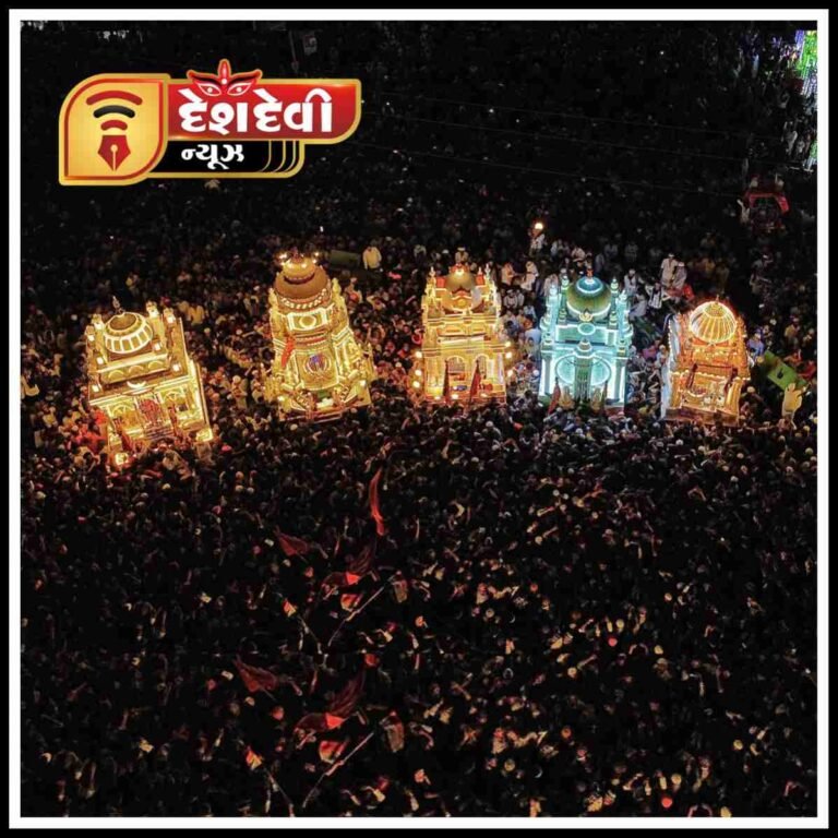 જામનગરના દરબારગઢ સર્કલમાં મુખ્ય લાયસન્સ વાળા ચાર તાજીયા એકત્ર થતાં મુસ્લિમ સમુદાય ઊંમટી પડ્યો